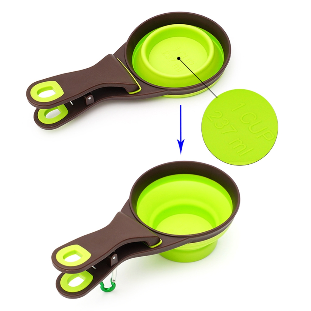 Collapsible Measuring Cups Portable Food Grade Silicone Scoop for Liquid &  Dry Food Baking & Cooking 1/4 1/2 1 Cup 